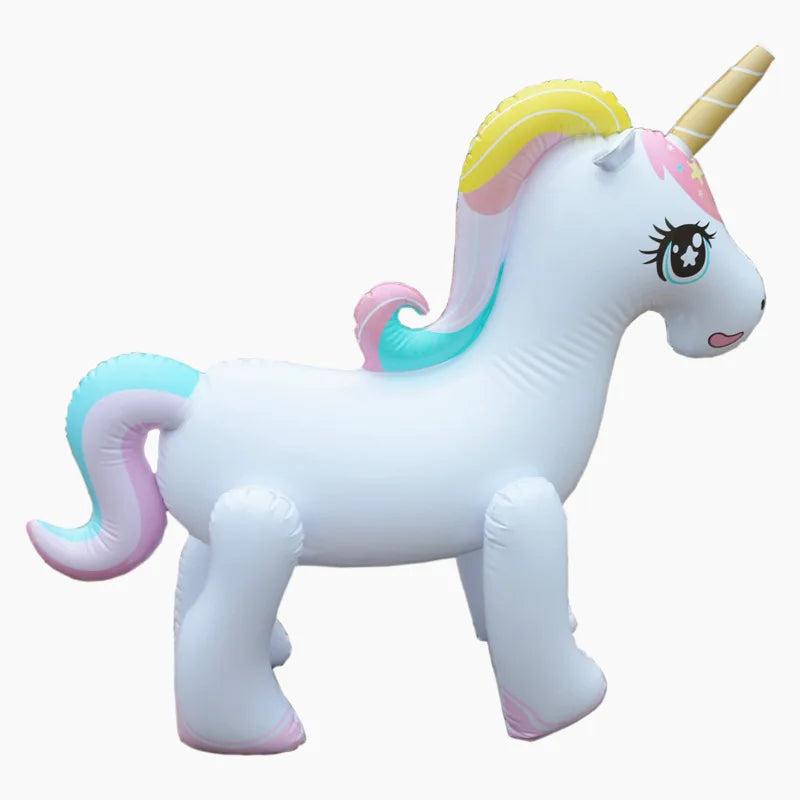 Unicorn Inflatable PVC Giant Water Spray Pool Float Kids Summer 2025 Backyard Party Splash Toy