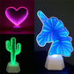 Night LED Light 3D Infinity Mirror Tunnel Lamp Kids Bedroom Novelty Back To School 2025 Battery Powered Cozy Glow