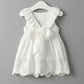 Plush Girls Dress - A-line, Sleeveless, Bow-Front Detail, Cotton-Polyester, Casual Summer Wear