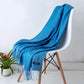 Cozy Warm Women Scarf - Long Fringe, Cashmere, Winter