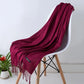 Cozy Warm Women Scarf - Long Fringe, Cashmere, Winter