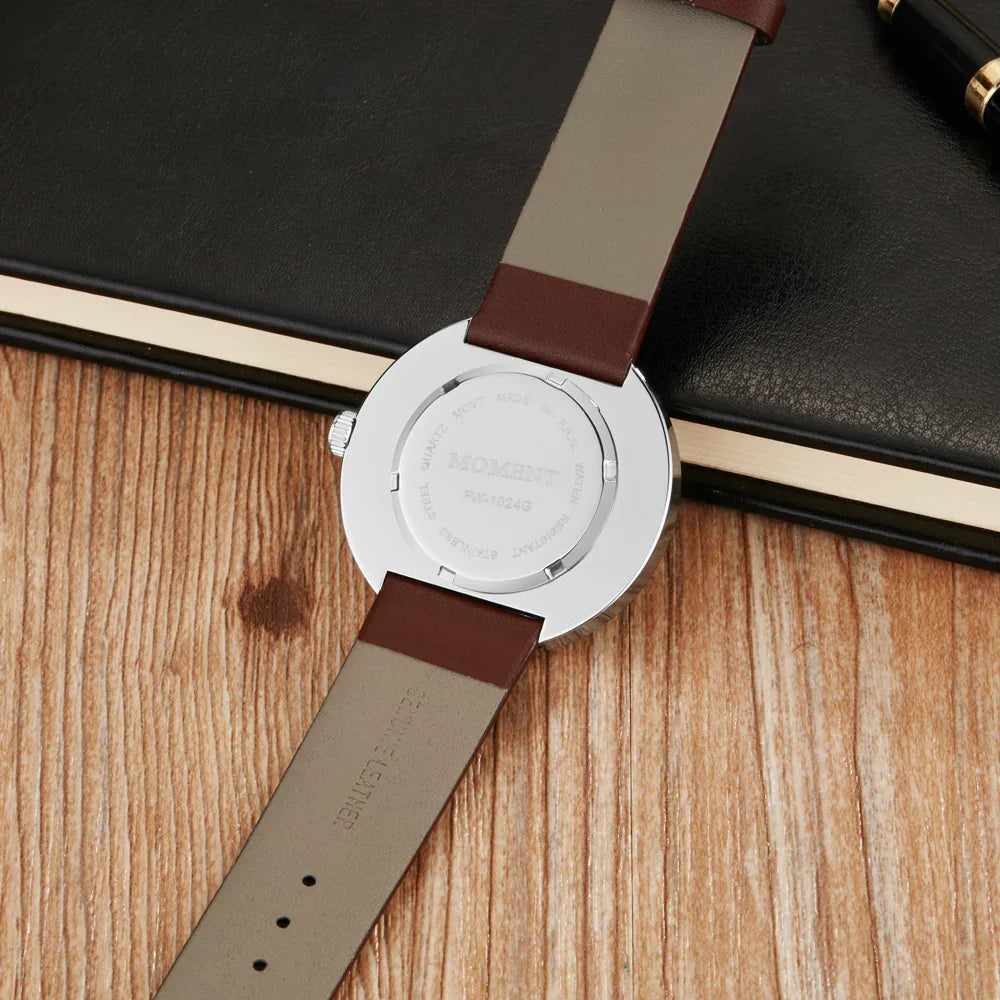 Quartz Watch Minimalist Leather Strap Couple Watch Kit Fall 2025 Water-Resistant Japanese Movement Gift