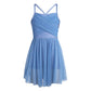 Lyrical, Glitter Mesh, Polyester, For Ballet, Gymnastics – Light Girls’ Dance Dress