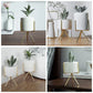 Ceramic Planters Kit Of 3 With Gold Iron Stand Contemporary Desktop Succulent Planters Fall 2025 Trendy Gift