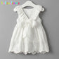 Plush Girls Dress - A-line, Sleeveless, Bow-Front Detail, Cotton-Polyester, Casual Summer Wear