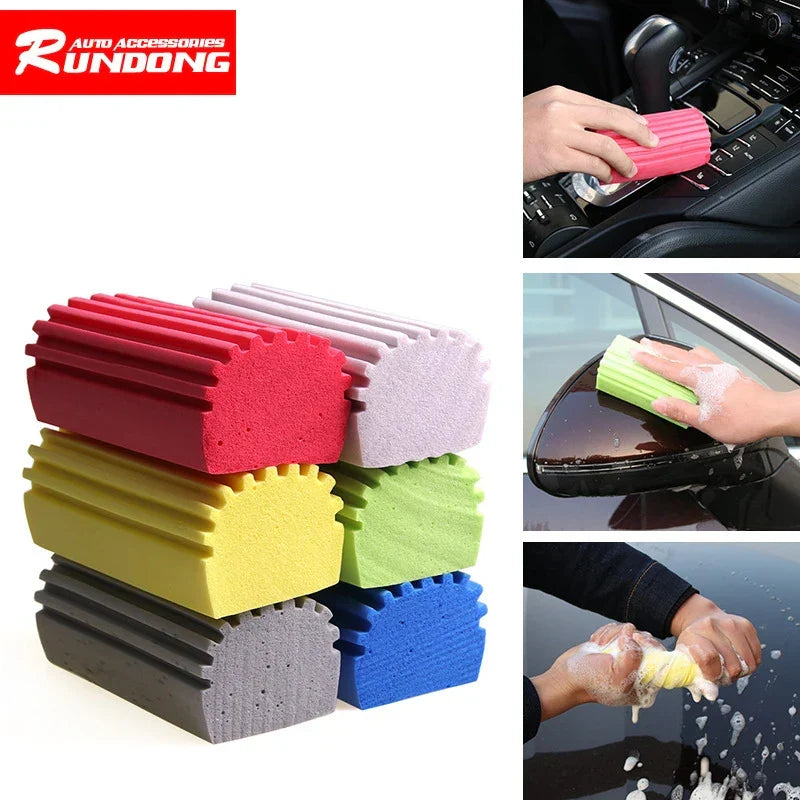 Car Wash Sponge PVA Wavy Design TikTok Viral Fall 2025 High-Absorbency Auto Detailing Device