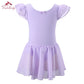 Plush girls ballet leotard with tutu - chiffon skirt, stretch fabric, for dance class