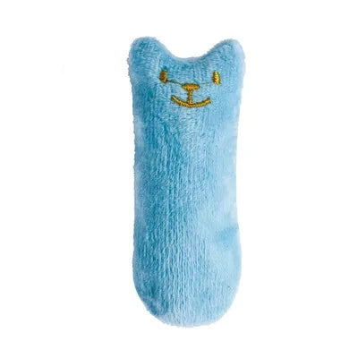 Grinding Teeth Catnip Toys - Funny Plush Cat Chewing Toy for Kittens