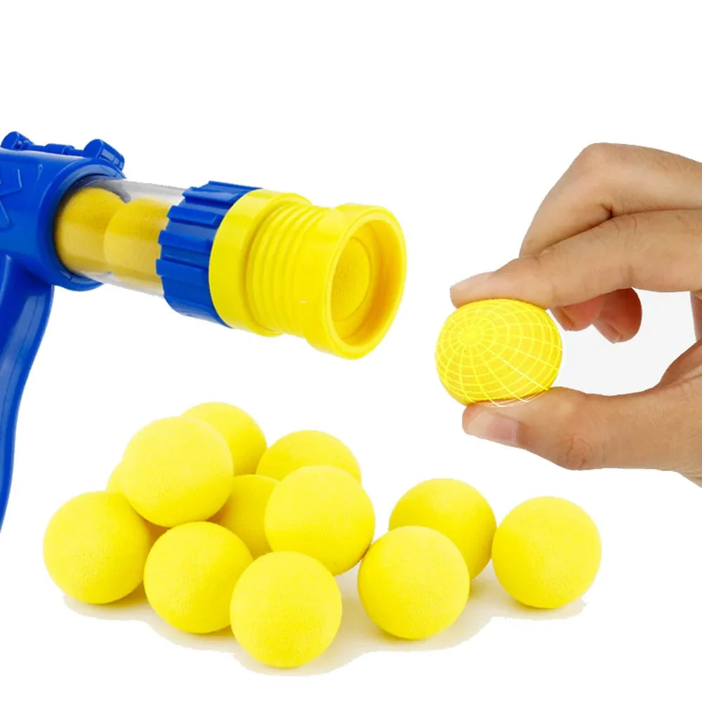 Foam Ball Gun Kids Air Powered Plush Bullet Shooter Toy Desktop Indoor Outdoor Fall 2025 Safe EVA Play