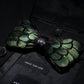 Green Birds Feather Bow Tie Kit - Handmade Wood Gift Box for Men, Wedding Party