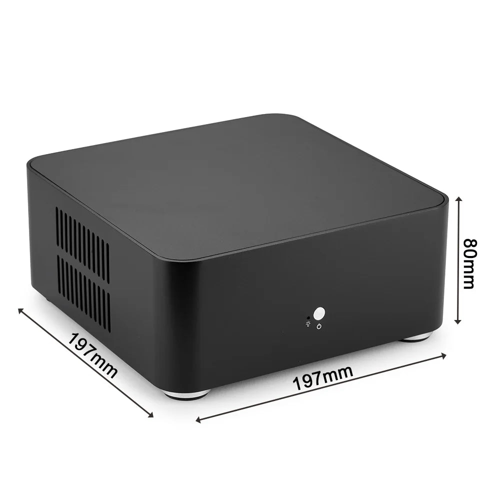 ITX Mini Case All Aluminum Chassis With Built In PSU