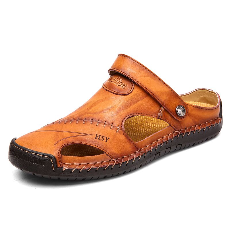 Comfortable Orthopedic Sandals with Non-Slip Rubber Sole and Breathable Mesh Upper, Closed Toe Gladiator Design-1