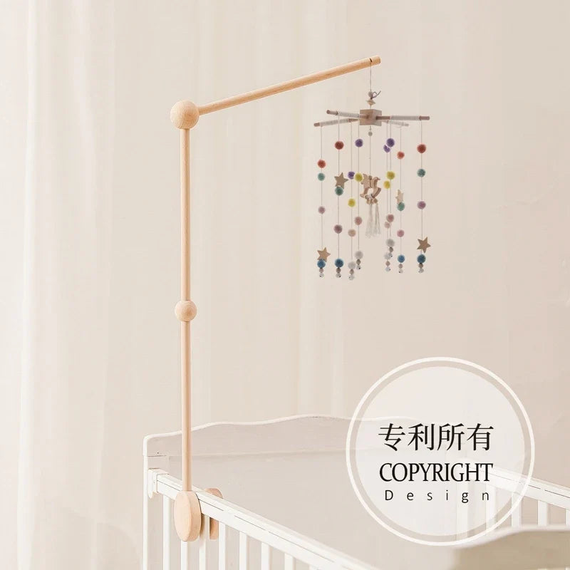 Crib Baby Mobile Wooden Nursery Newborn Sensory Toys