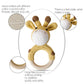 Crochet Wooden Animal Teether Rattle Newborn Sensory Toys