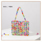 Bag Beaded Heart Bead Mini Shoulder Bag Handwoven Jelly Colorful Purse Summer 2025 Trendy Gift Accessory