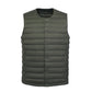 Light Men's Down Vest - Short Quilted, Nylon Layering