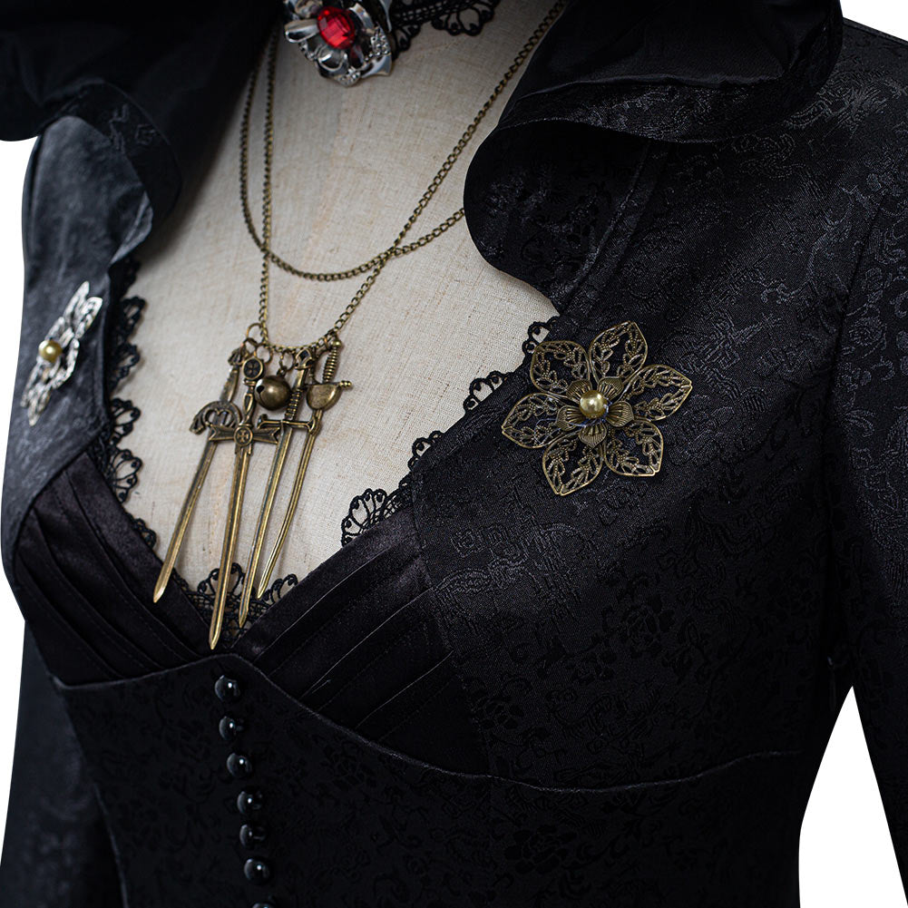 Vampire Lady Cosplay Costume from Evil Village - Top-Grade Quality Outfit for Halloween, Conventions, and Themed Parties