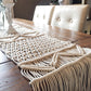 Runner Table Cotton Macrame Bohemian Style Holiday Table Decor Christmas 2025 Handmade Cozy Rustic