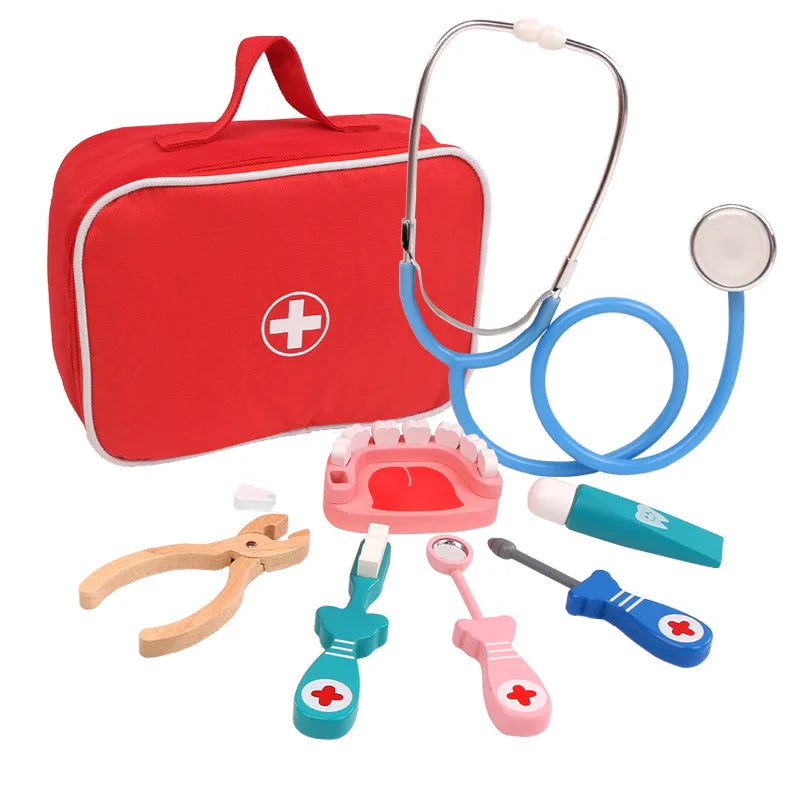Doctor Wooden Playset - Educational Medical Toy for Kids, Imaginative Role-Playing Fun