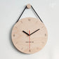 Wooden Wall Clock 12 Inch Hanging Rope Minimalist Round Clock Fall 2025 Rustic Household Decor Cozy Living Room Accent