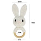 Bear Crochet Teether Rattle Ring Newborn Sensory Toys