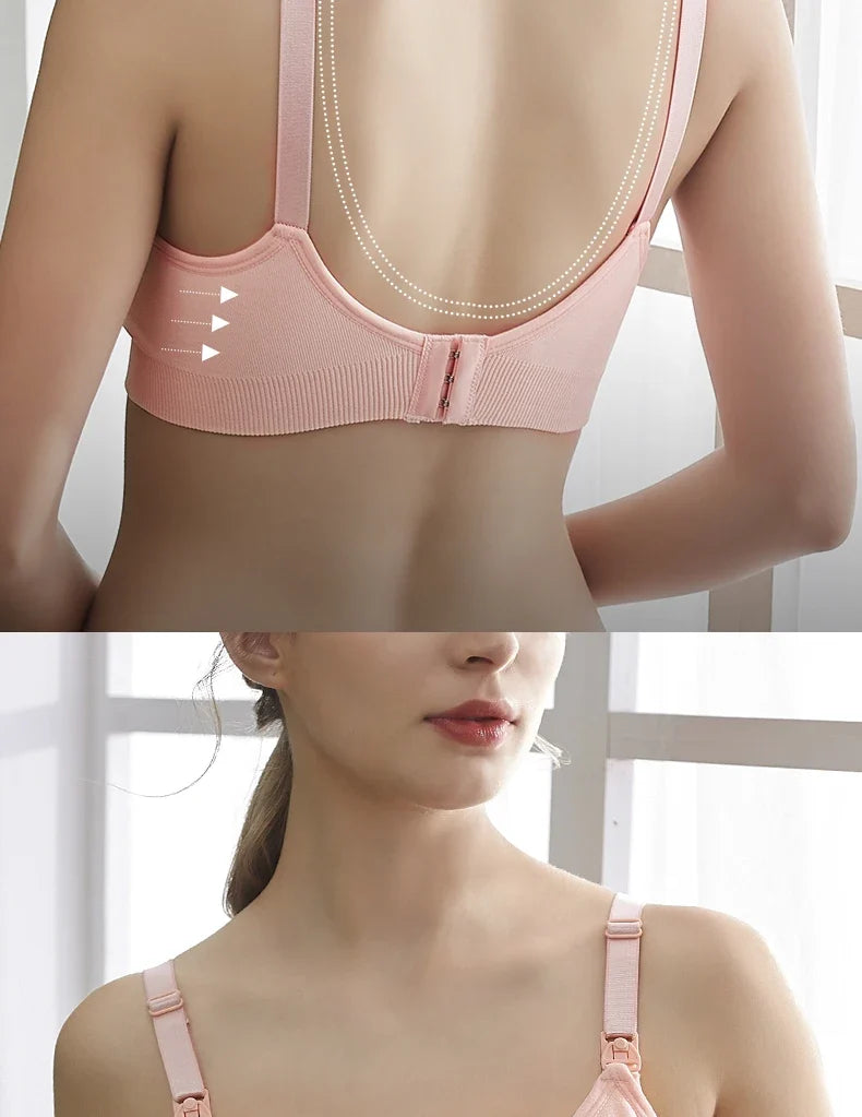 seamless wire-free maternity, nylon, all seasons – Breathable women's nursing bra