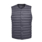 Light Men's Down Vest - Short Quilted, Nylon Layering