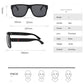 Fashion Square Polarized Sunglasses Men Women Black Sport Shades UV400 Trendy