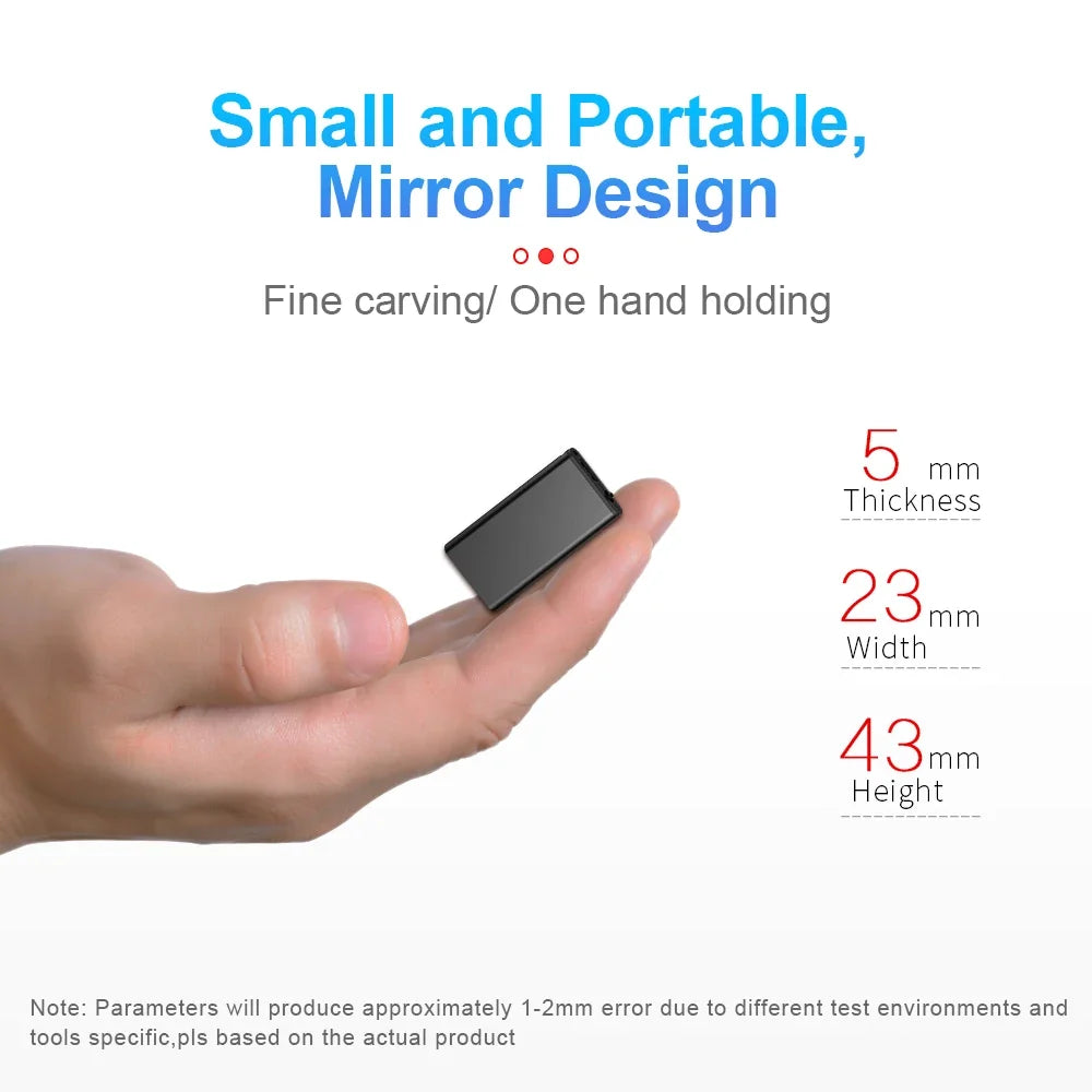 Voice Recorder Ultra Thin Mini Digital Dictaphone Travel-Friendly
