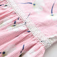Floral Butterfly Print, Knee-Length, Sleeveless, Sash Waist, Casual Wear – Light and Flattering Girls' Dress