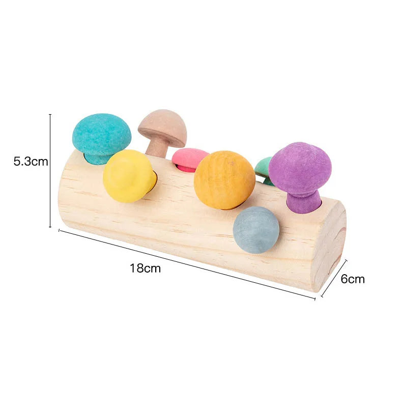 Rainbow Wooden Blocks Montessori Stacking Toys Wood Building Blocks Back to School 2025 Educational STEM Gift