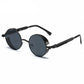 Steampunk Metal Sunglasses for Men Women Vintage Round Glasses Fashion High Quality Oculos de Sol
