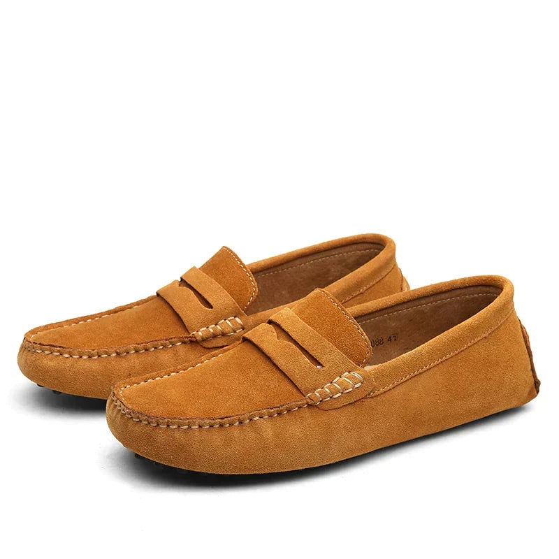 Variant image for Classic Men's Moccasins, Lightweight Slip-On Suede Shoes with Durable Sole for Office and Casual Wear-37