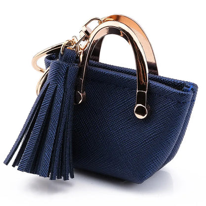 Free 1+1 Birkin Inspired Mini Hand Bag - PU Leather Coin Bag Charm Keychain