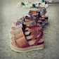 Women's Faux Suede Platform Sandals with Adjustable Ankle Straps, Open Toe, 2 Espadrille Height-3
