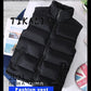 Slim Warm Men’s Puffer Vest - Stand Collar, Polyester, Casual
