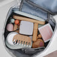 Kids2025 Edition Makeup Kit Wooden Pretend Play Cosmetic Toy With Carry Bag Eco Friendly Hairdressing Kit Holiday Gift