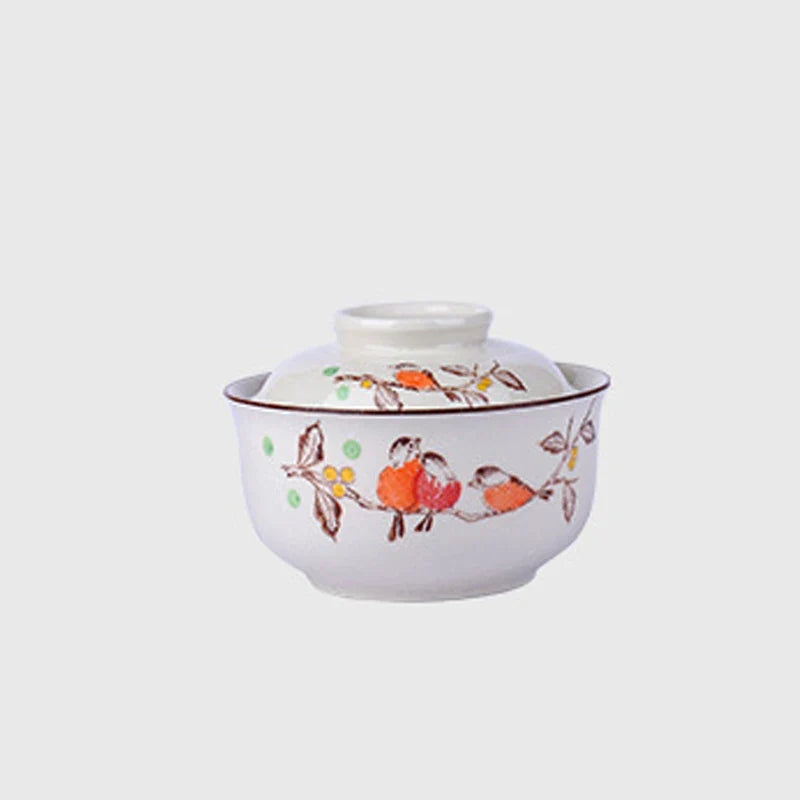 Bowl Ramen Large Ceramic With Lid Retro Fall 2025 Tableware