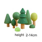 Rainbow Wooden Blocks Montessori Stacking Toys Wood Building Blocks Back to School 2025 Educational STEM Gift
