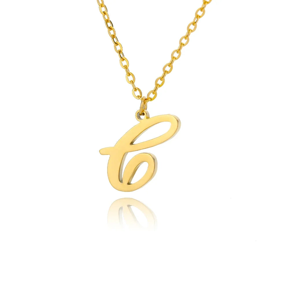 Gold Personalized Initial Necklace - Elegant Minimalist Gift for Women, Weddings & Anniversaries