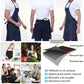 Denim Apron Flexible Neck Bib Apron Sturdy Barista Kitchen Apron Fall 2025 Hygienic Workwear With Pockets