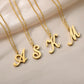 Gold Personalized Initial Necklace - Elegant Minimalist Gift for Women, Weddings & Anniversaries