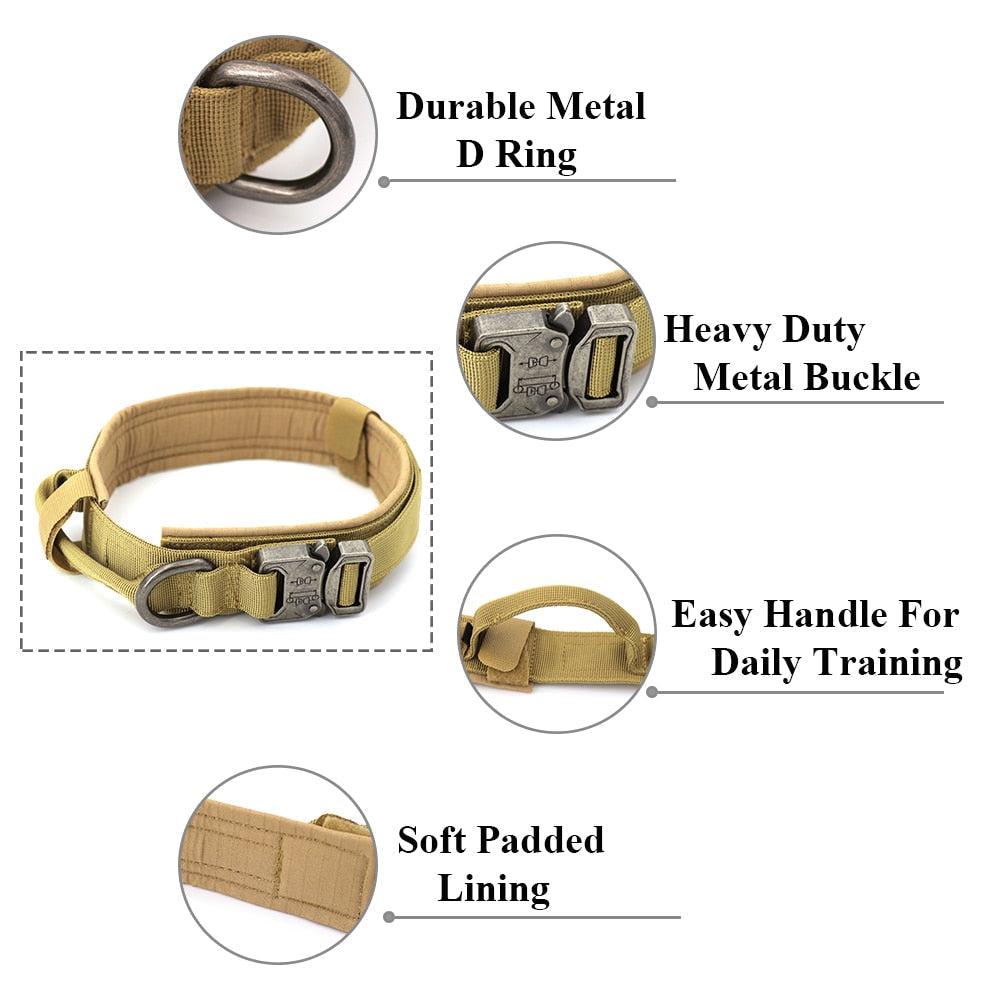Dog2025 Edition Collar Tactical K9 With Patch Panel Top Handle Training And Control Fall