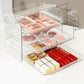 3 Layers Cosmetic Storage Box - Dustproof Makeup Organizer for Jewelry, Skin Maintenance, Desktop
