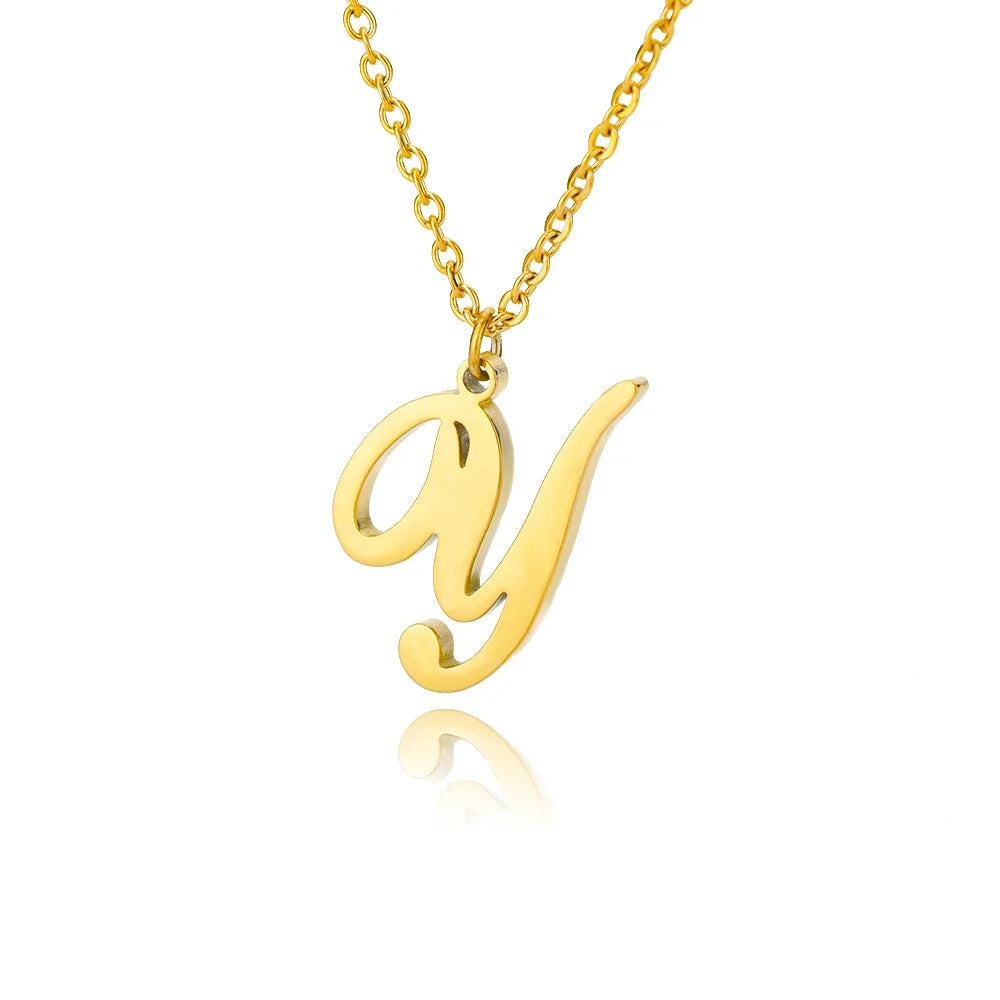 Gold Personalized Initial Necklace - Elegant Minimalist Gift for Women, Weddings & Anniversaries