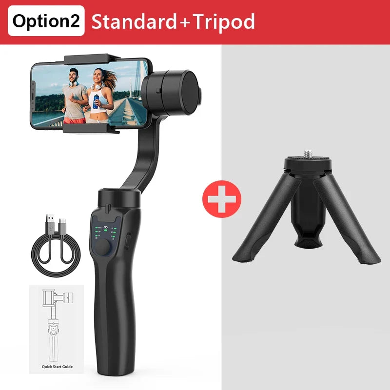 3-Axis Hand-Held Gimbal Stabilizer with Accessories - Anti Shake Smartphone Video Holder for Android & iPhone