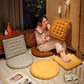 Seat Cushion Biscuit Plush Pillow Cozy Household Decor Fall 2025 Decorative Chair Car Pad Comfort Gift