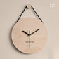 Wooden Wall Clock 12 Inch Hanging Rope Minimalist Round Clock Fall 2025 Rustic Household Decor Cozy Living Room Accent