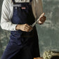 Denim Apron Flexible Neck Bib Apron Sturdy Barista Kitchen Apron Fall 2025 Hygienic Workwear With Pockets