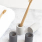 Travel-Friendly Travel Toothbrush Holder Device Kit - Diatomaceous Earth, Moisture Absorption, Grey
